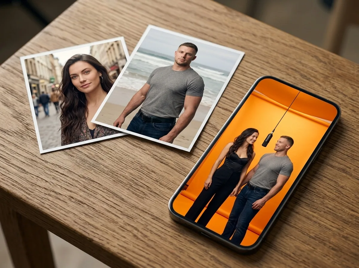 Drop in Two Photos from Anywhere