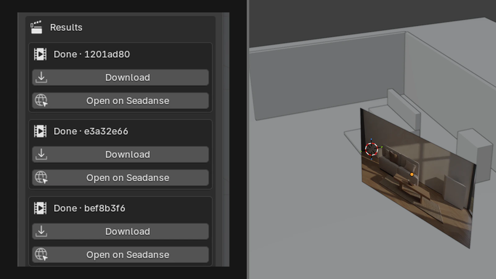 The Result: Download and Import as a Plane Without Leaving Blender