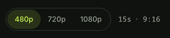 Step 3 on the AI Cupid Trend generator: the 480p, 720p and 1080p quality choices
