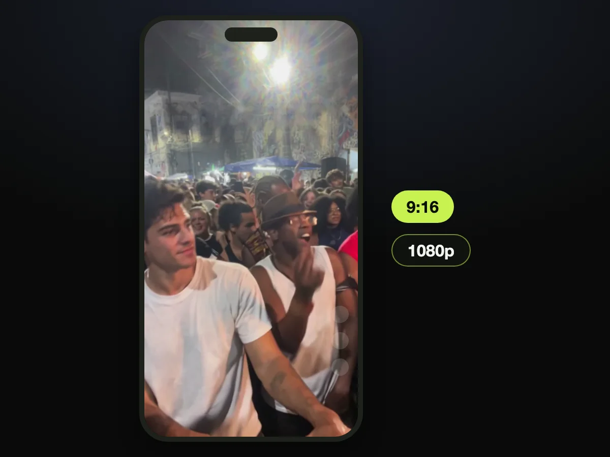 Formato vertical listo para TikTok y Reels