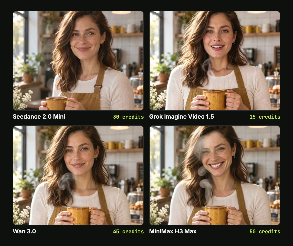 Choose Leading Video Models on One Shared Balance