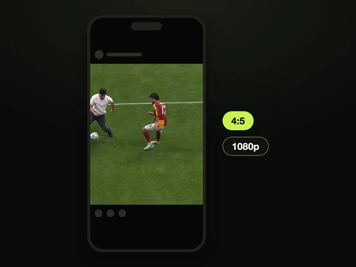 Frame from a Lamine Yamal rabona AI video made on Seadanse, shown as a 4:5 post on a phone