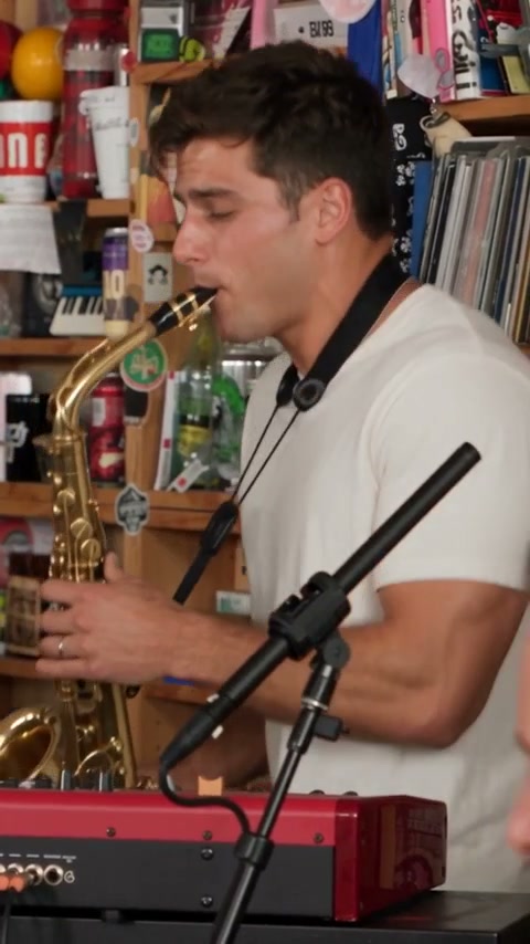 The sax solo at 14.2 seconds of a Tiny Desk AI video